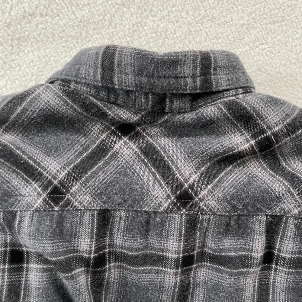 Roebuck & Co‎ Mens Shirt Jacket S Grey Plaid Sherpa Lined Flannel 4894263091662